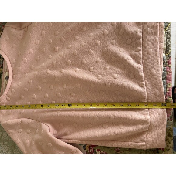 Women’s Anthropologie Pink Sweatshirt Cottage Core Textured medium Lili's Closet - Picture 3 of 6